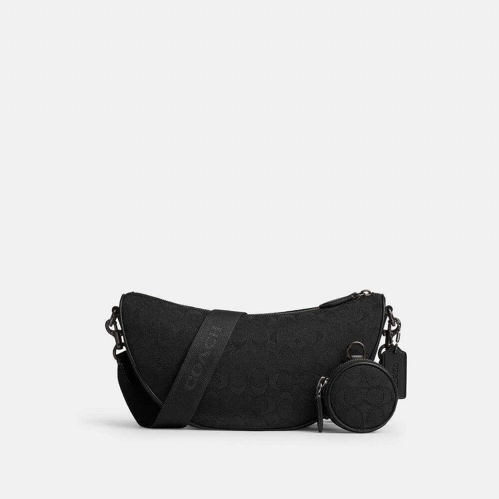 Coach Hall Soft Sling Bag In Signature Jacquard